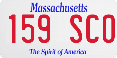 MA license plate 159SC0