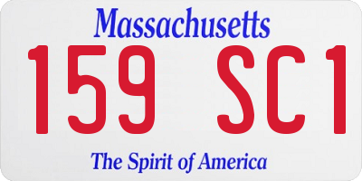MA license plate 159SC1