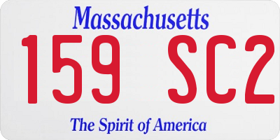 MA license plate 159SC2