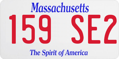 MA license plate 159SE2