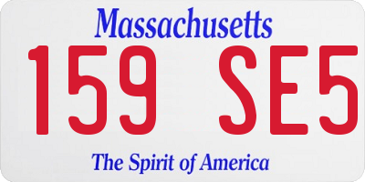 MA license plate 159SE5