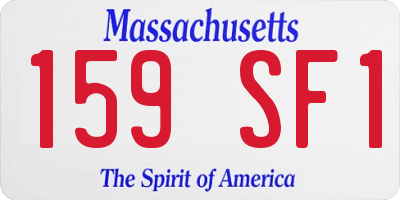 MA license plate 159SF1