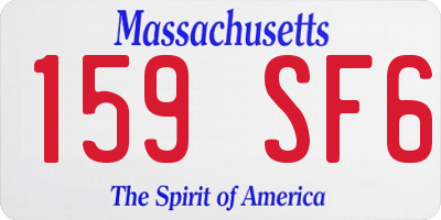 MA license plate 159SF6