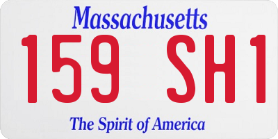 MA license plate 159SH1