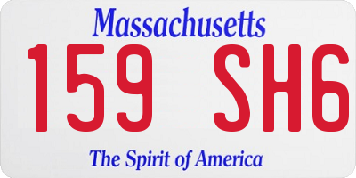 MA license plate 159SH6