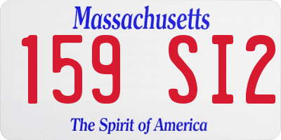 MA license plate 159SI2