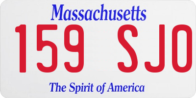 MA license plate 159SJ0