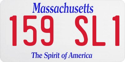 MA license plate 159SL1