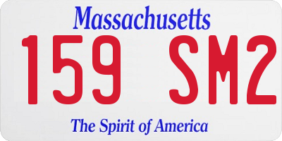 MA license plate 159SM2