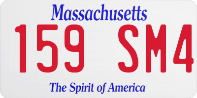 MA license plate 159SM4
