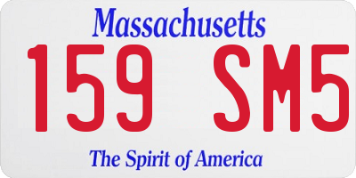 MA license plate 159SM5