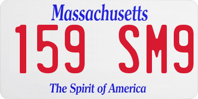 MA license plate 159SM9