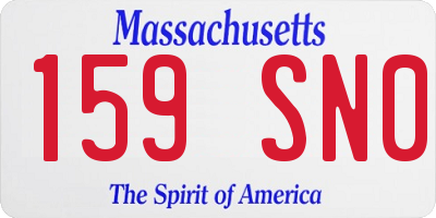 MA license plate 159SN0