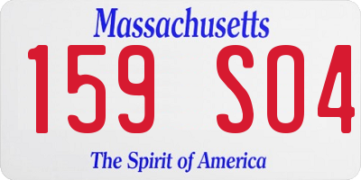 MA license plate 159SO4