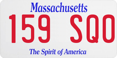 MA license plate 159SQ0