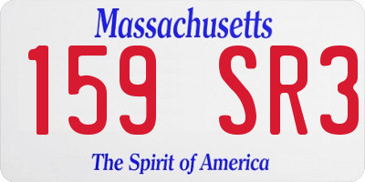 MA license plate 159SR3