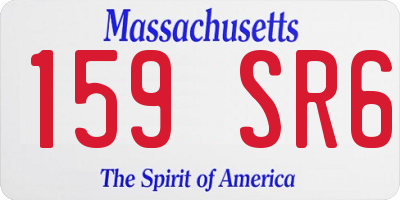 MA license plate 159SR6