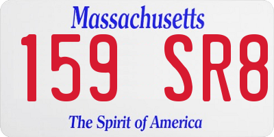 MA license plate 159SR8