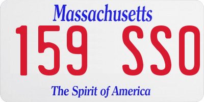 MA license plate 159SS0