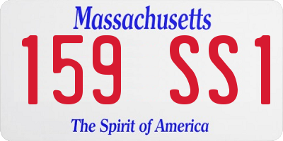 MA license plate 159SS1
