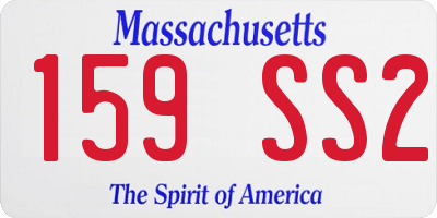 MA license plate 159SS2