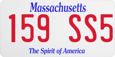 MA license plate 159SS5