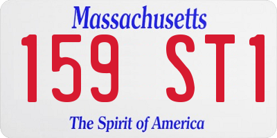 MA license plate 159ST1