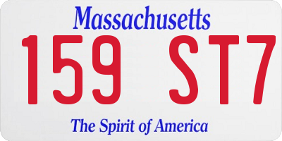 MA license plate 159ST7