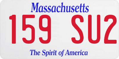 MA license plate 159SU2