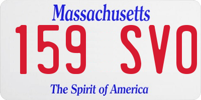 MA license plate 159SV0
