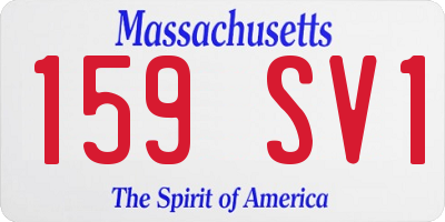 MA license plate 159SV1