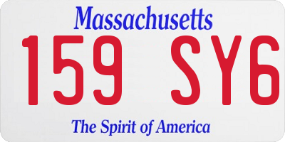 MA license plate 159SY6