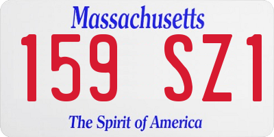 MA license plate 159SZ1