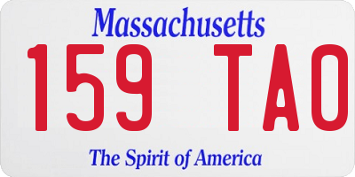 MA license plate 159TA0