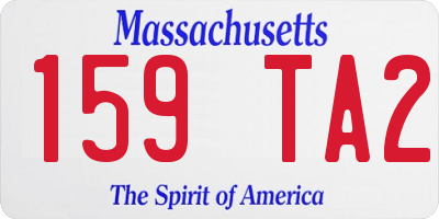MA license plate 159TA2
