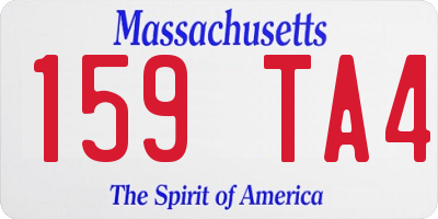 MA license plate 159TA4