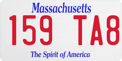 MA license plate 159TA8