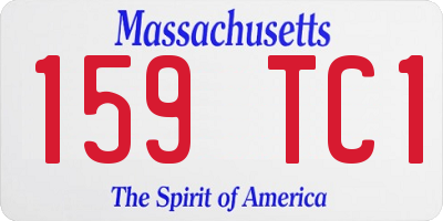 MA license plate 159TC1