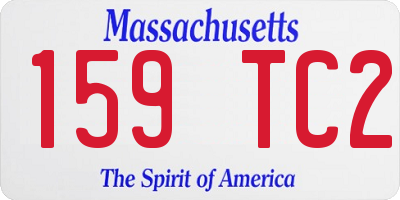 MA license plate 159TC2