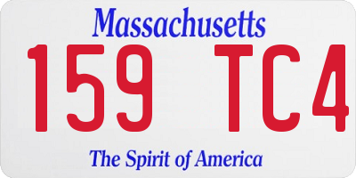 MA license plate 159TC4