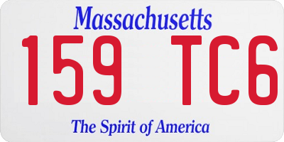MA license plate 159TC6