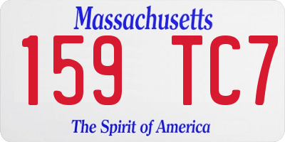 MA license plate 159TC7