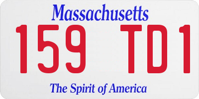 MA license plate 159TD1