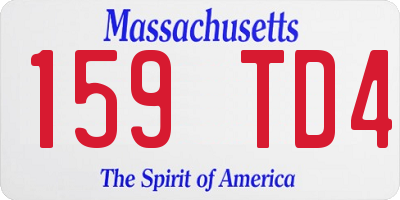 MA license plate 159TD4