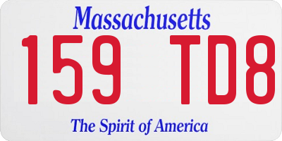 MA license plate 159TD8
