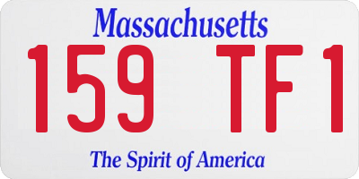 MA license plate 159TF1