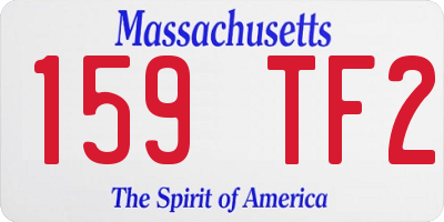MA license plate 159TF2