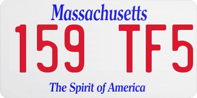 MA license plate 159TF5