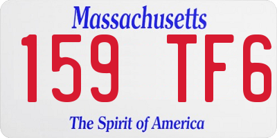 MA license plate 159TF6