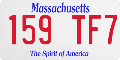 MA license plate 159TF7